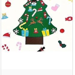 1 Pack DIY Felt Christmas Tree Set With Ornaments...