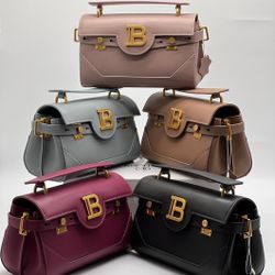 Genuine leather handbag, crossbody bag, top handle bag, leather purse, gift for her, elegant bag, everyday cute bag, handheld purse, Balmain