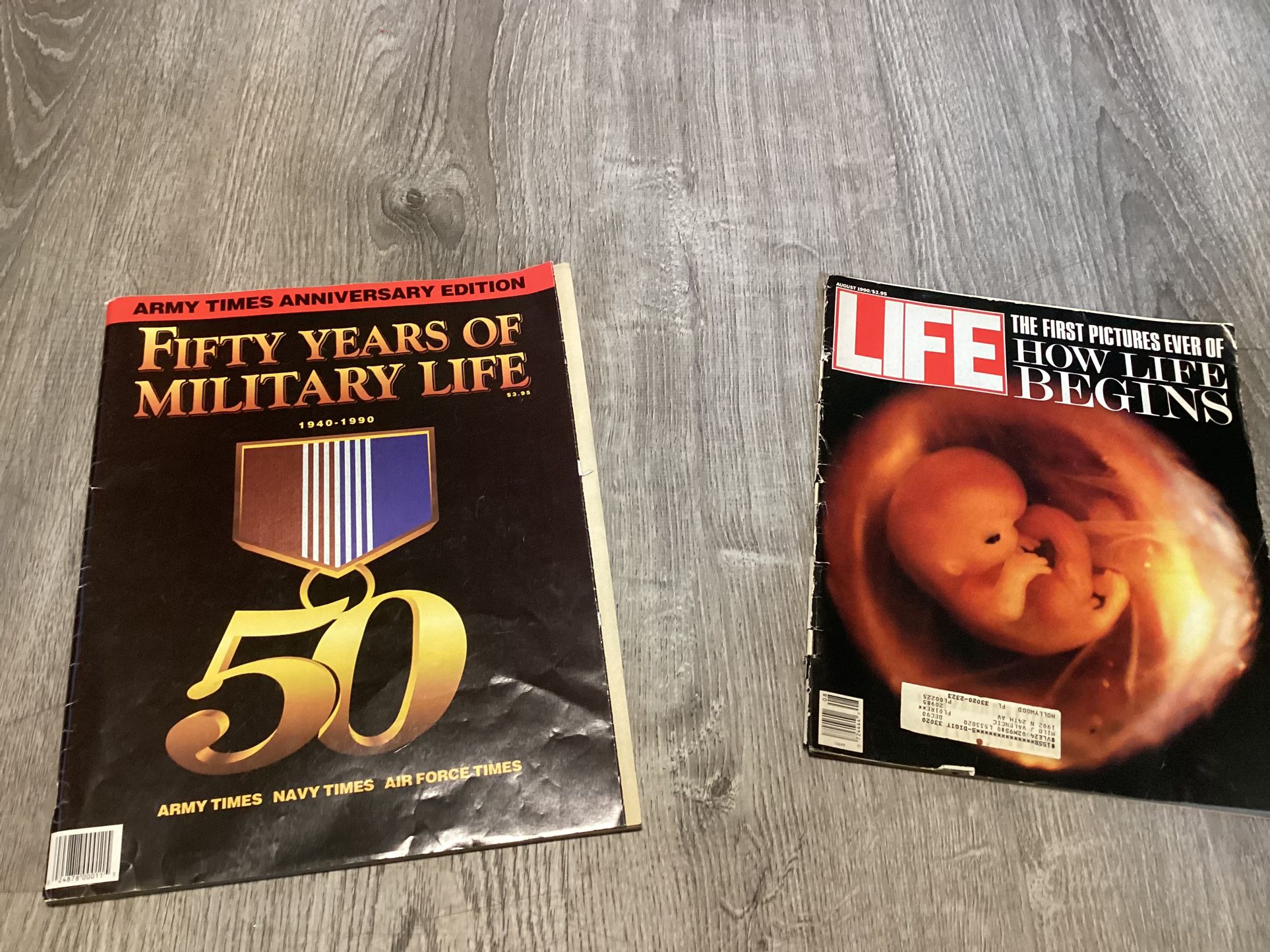 Fifty Years Military Life mag And/or Life magazine How Life Begins - $3 (Stuart