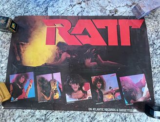 Vintage 1984 Ratt Out of the Cellar Promo Poster Original Atlantic Records