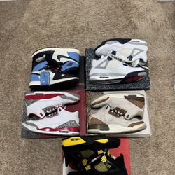 Shoe bundle!! Jordan 4’s, Jordan 3, and Jordan 1