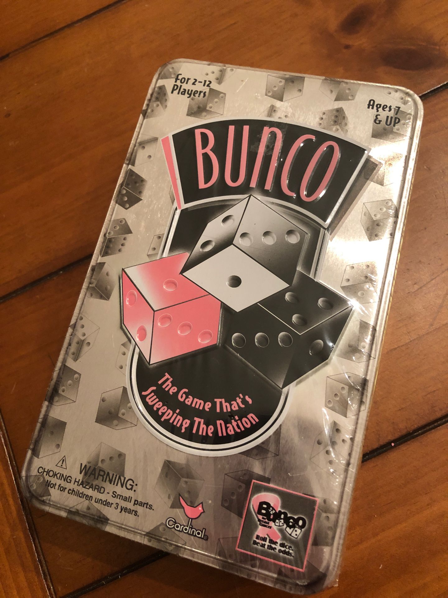 New Bunco game in tin - 2 to 12 players