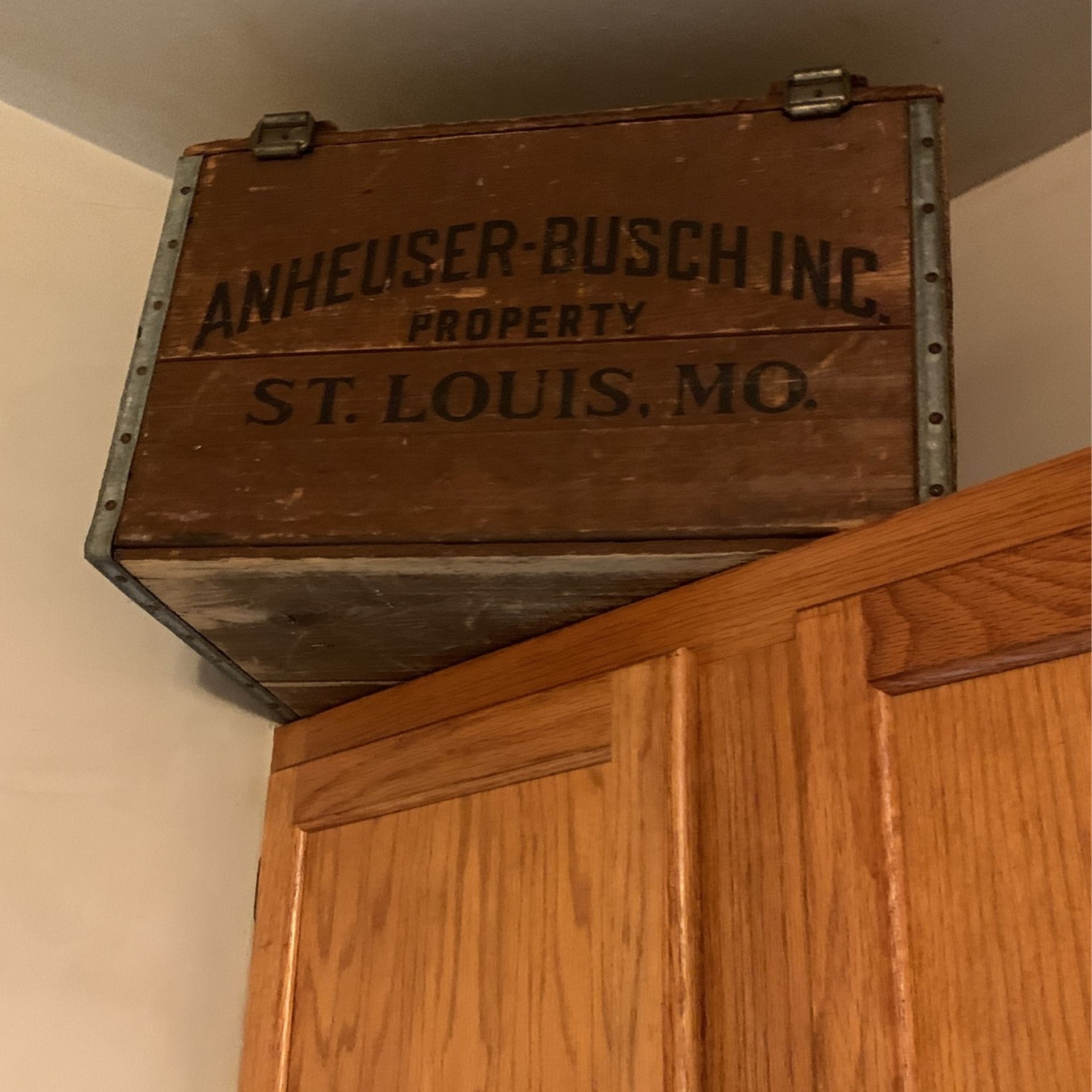 Anheuser Busch Wooden Crate For Beer Bottle’s 