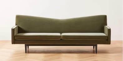 Bow Tie Green Velvet Sofa