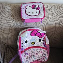 Hello Kitty Backpack With Lunch Box