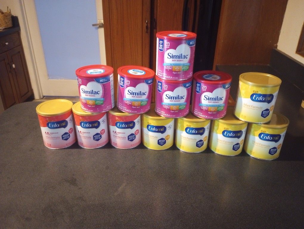 8 Cans Efamil. 5 Similac $200