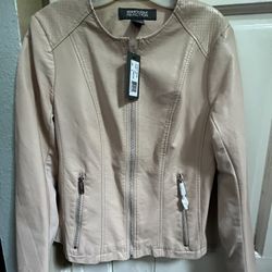 Kenneth Cole Reaction Faux Leather Jacket NEW