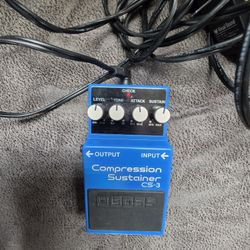 Vintage 90's Boss CS-3 Compression Sustainer Guitar Effect Pedal