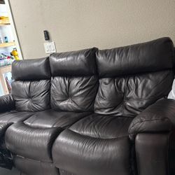 Leather Couch Electric Recliner 