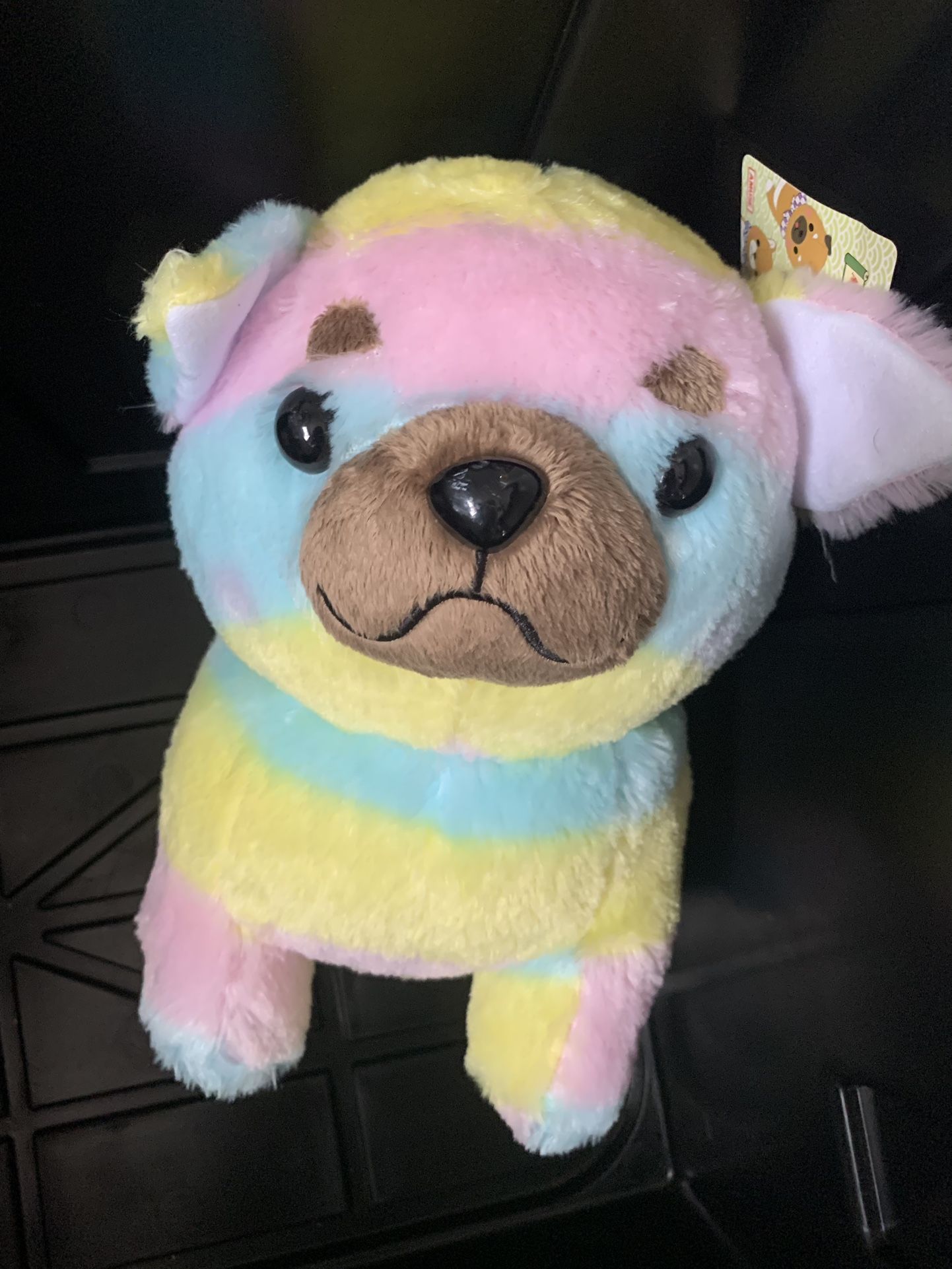 Rainbow doggo plushie