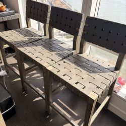 RH VERO LEATHER COUNTER STOOLS $350 for 3