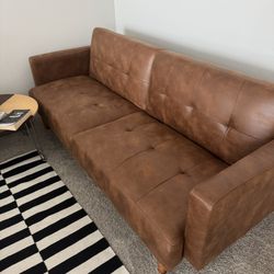 Brown Futon Sofa 