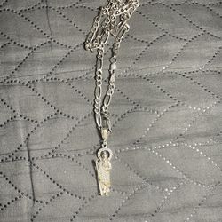 Silver Chain With San Judas Pendant