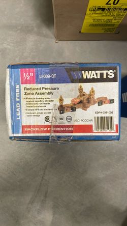 1/2” Reduced Pressure Backflow Preventer