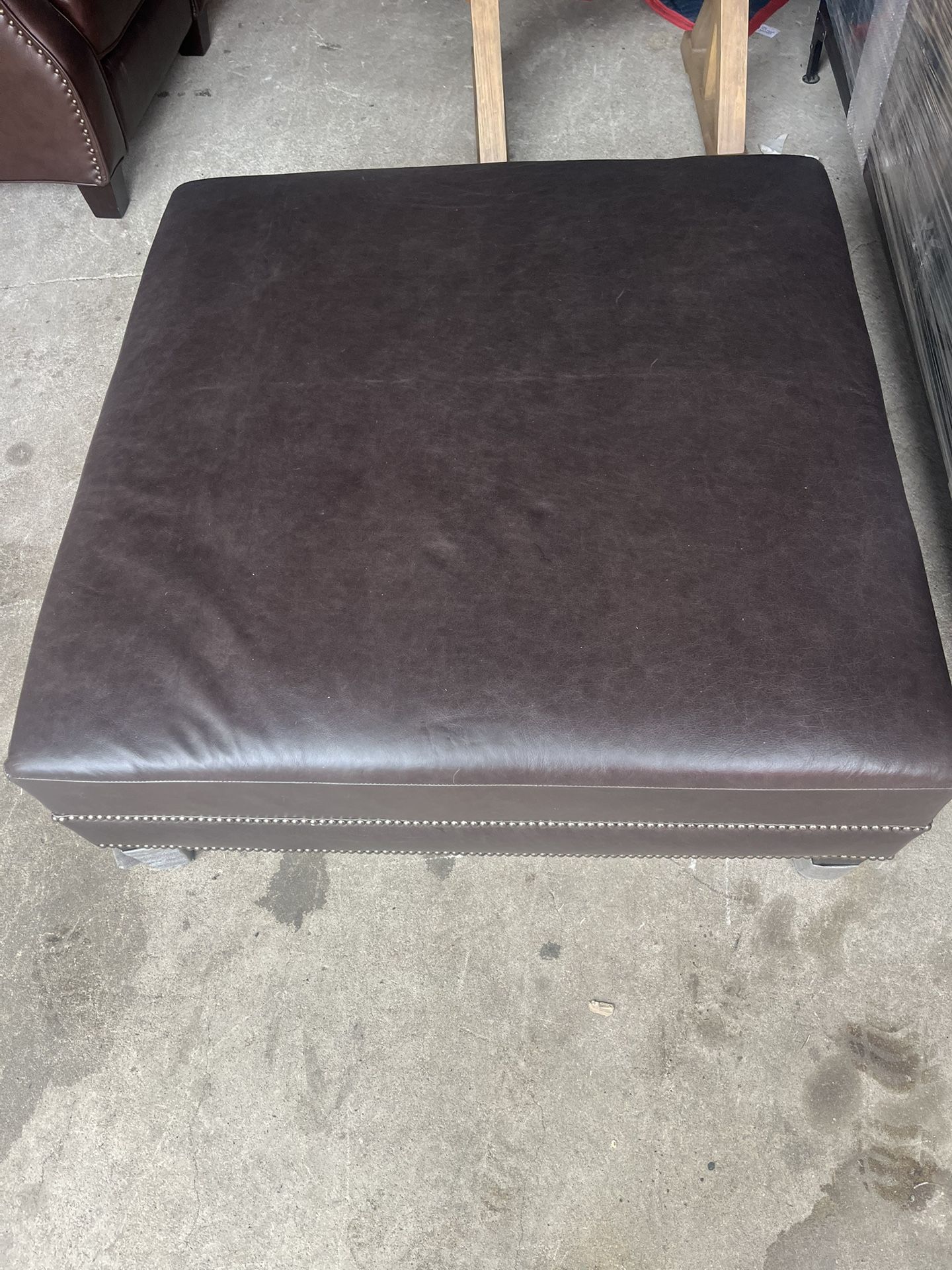 Brand New Bernhardt Leather Ottoman For Sale!