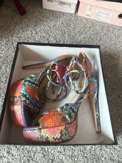 Azalea Wing Snake multicolored heels