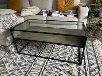 Modern coffee table (glass top)