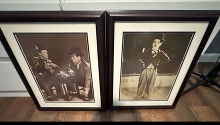 Classic Hollywood Framed Sepia Prints Set of 2