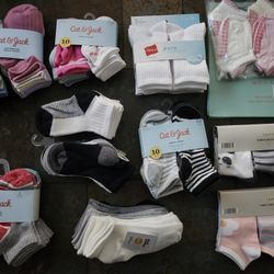 Infants & Young Girls Ankle Socks 10 & 6 Pair Packs