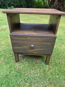 Wood nightstand or side table