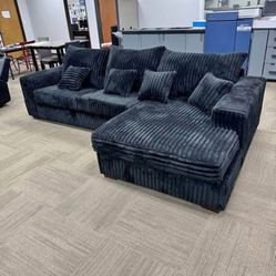 Several To Choose From Black Velvet Corduroy Sectionals