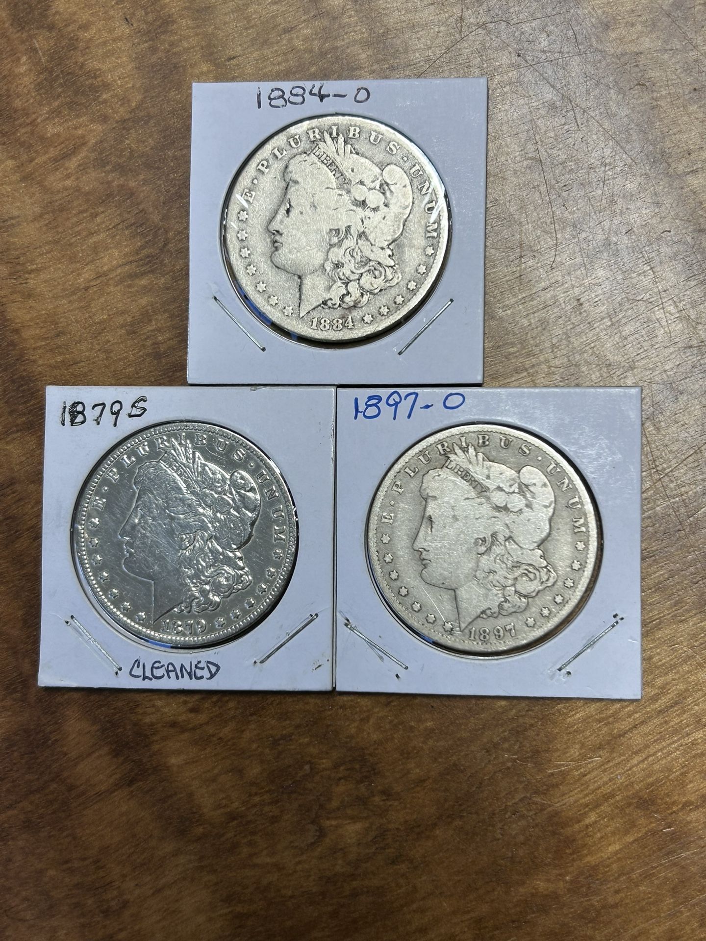3 Morgan 90% Silver Dollars. Group 2