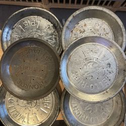 6 Vintage Pie Pans