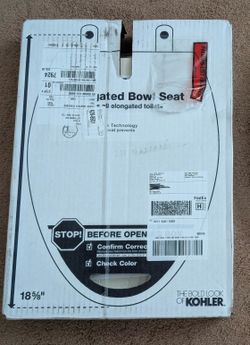 Kohler Cachet ReadyLatch Quiet-Close elongated toilet seat K-4636-RL-96 Biscuit #96 NEW
