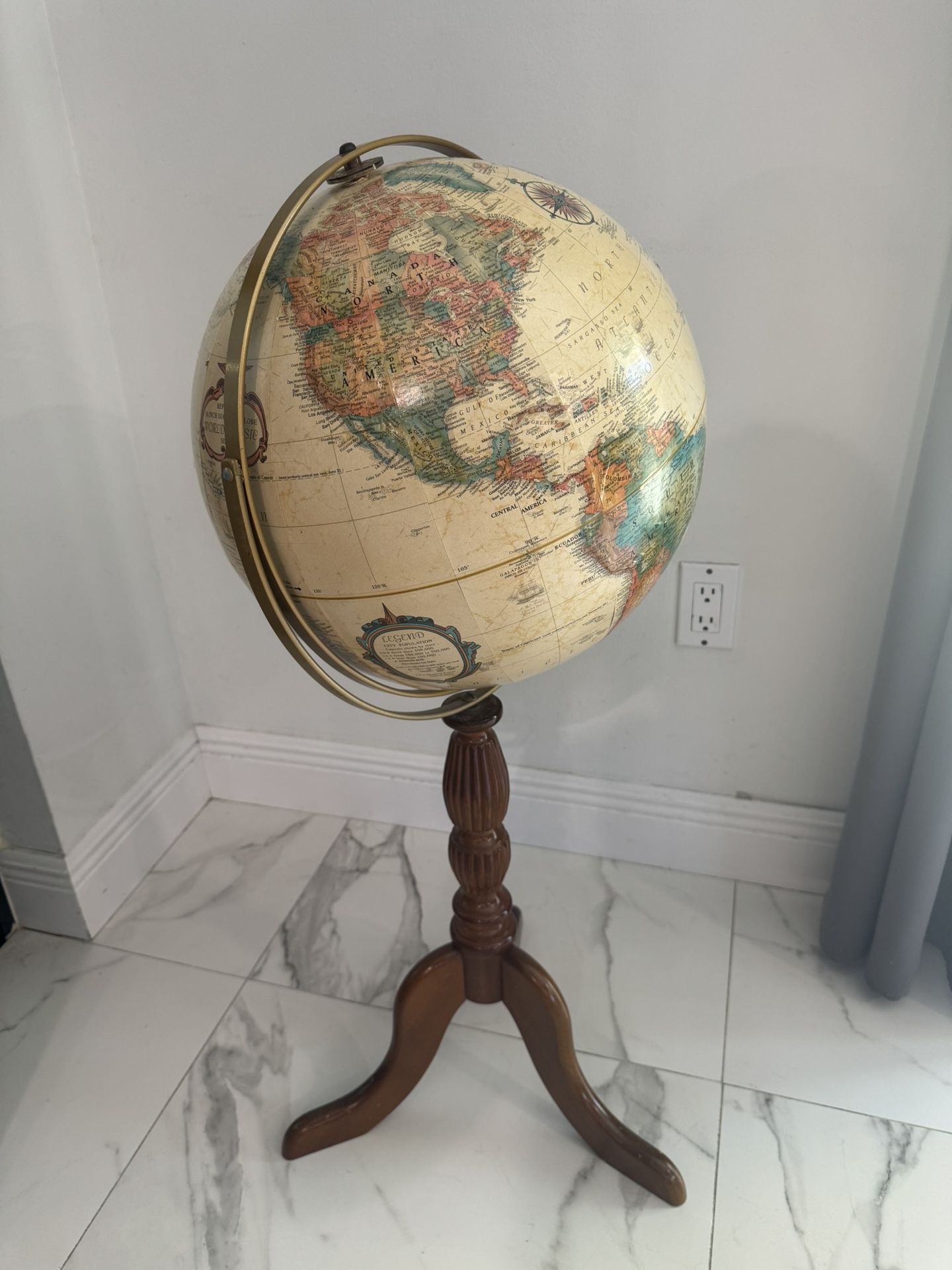 Antique Earth Globe