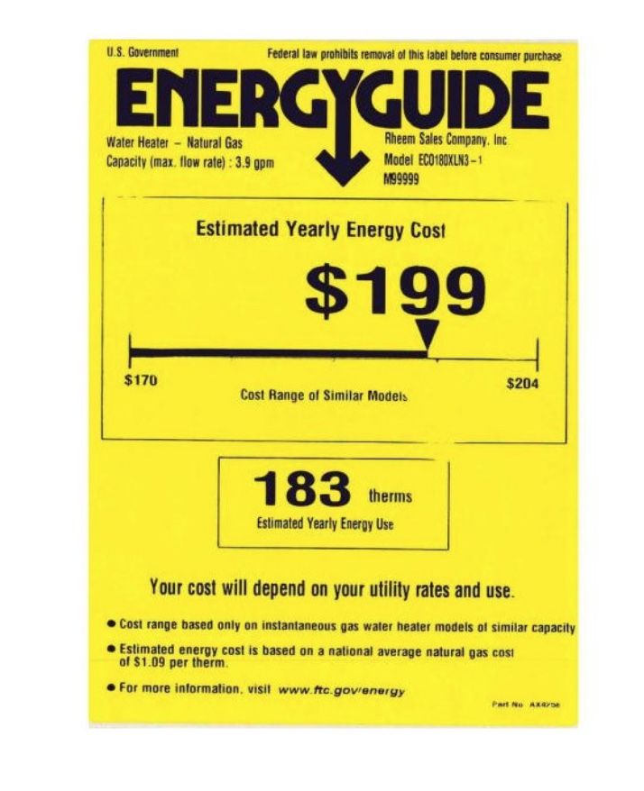 Rheem ECO180XLN3-1 8.4 GPM Natural Gas Mid Efficiency Outdoor Tankless  Water Heater FREE SHIPPING, 90 DAY WARRANTY for Sale in Simi Valley, CA -  OfferUp