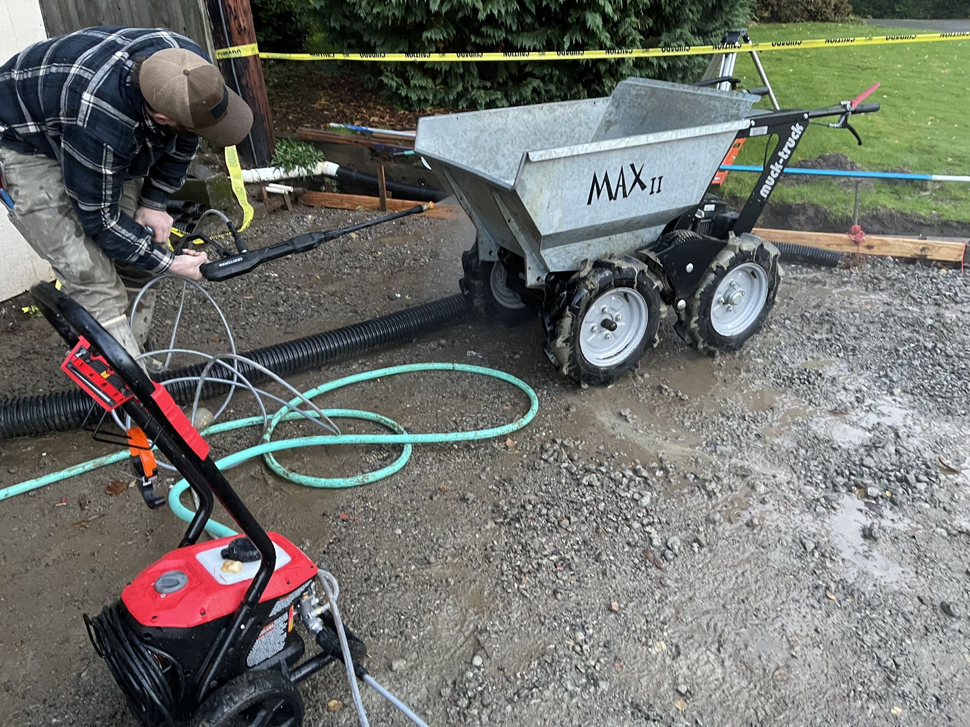 Muck Truck Max II - Quarter Ton Power Motorized Wheelbarrow Concrete Buggy