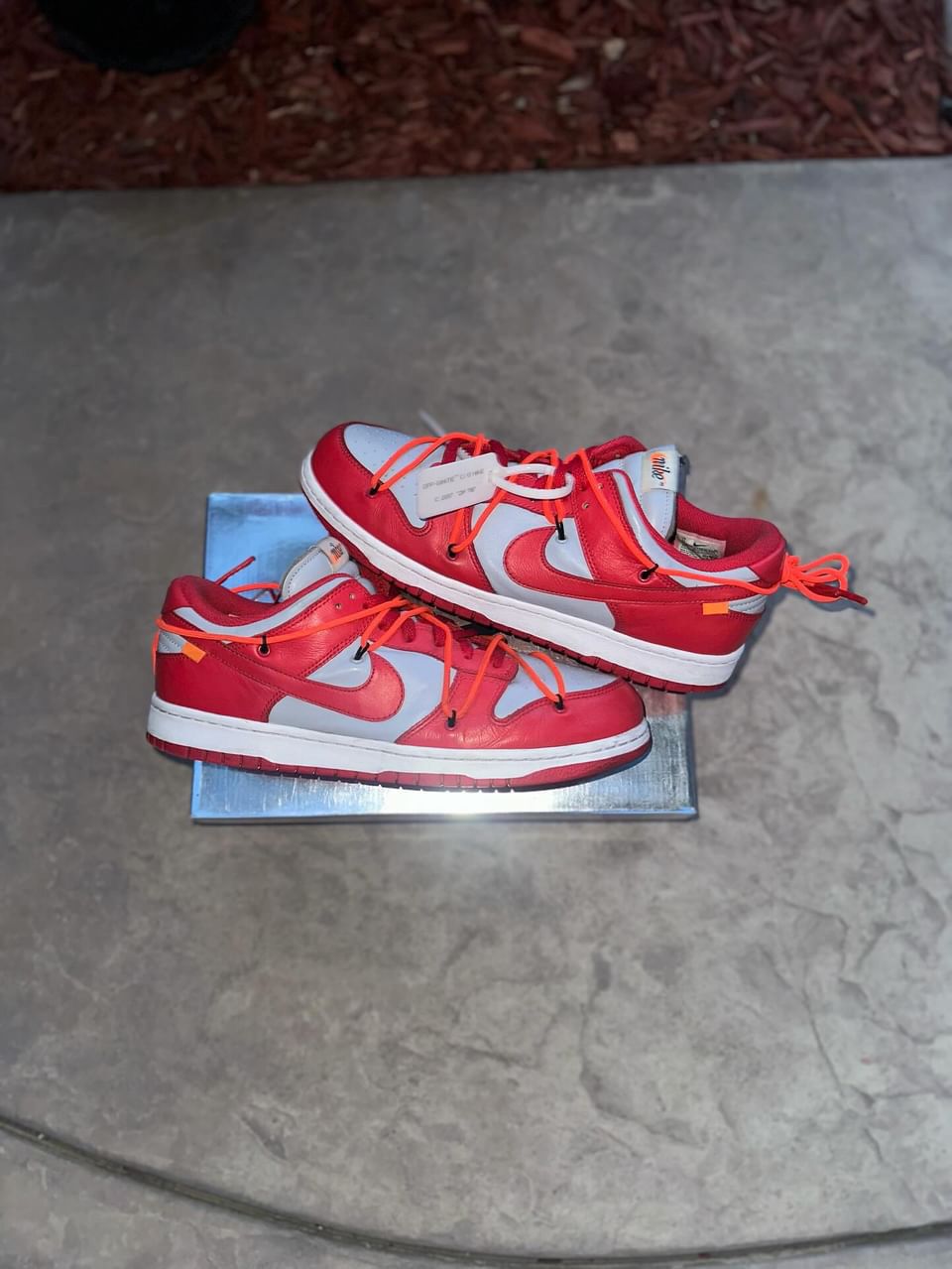 Off-White University Red Dunks size 12