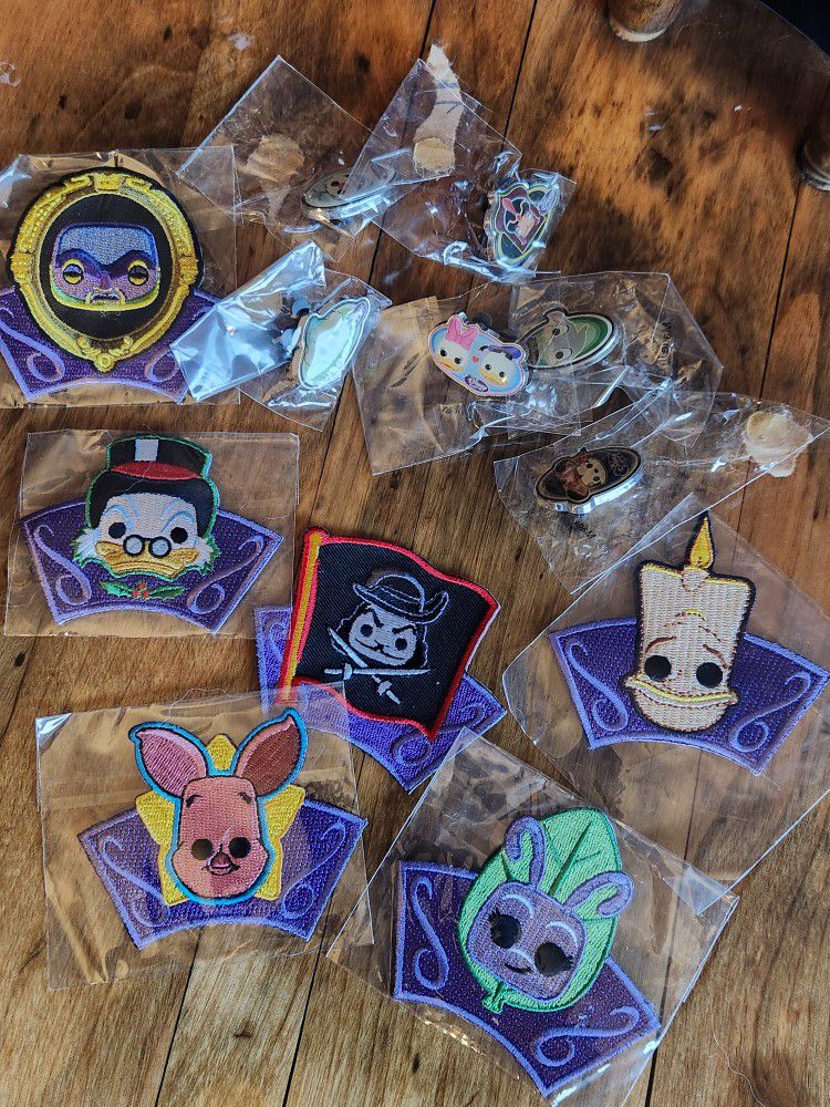 Funk Pop Disney Patches And Pins (12) NEW