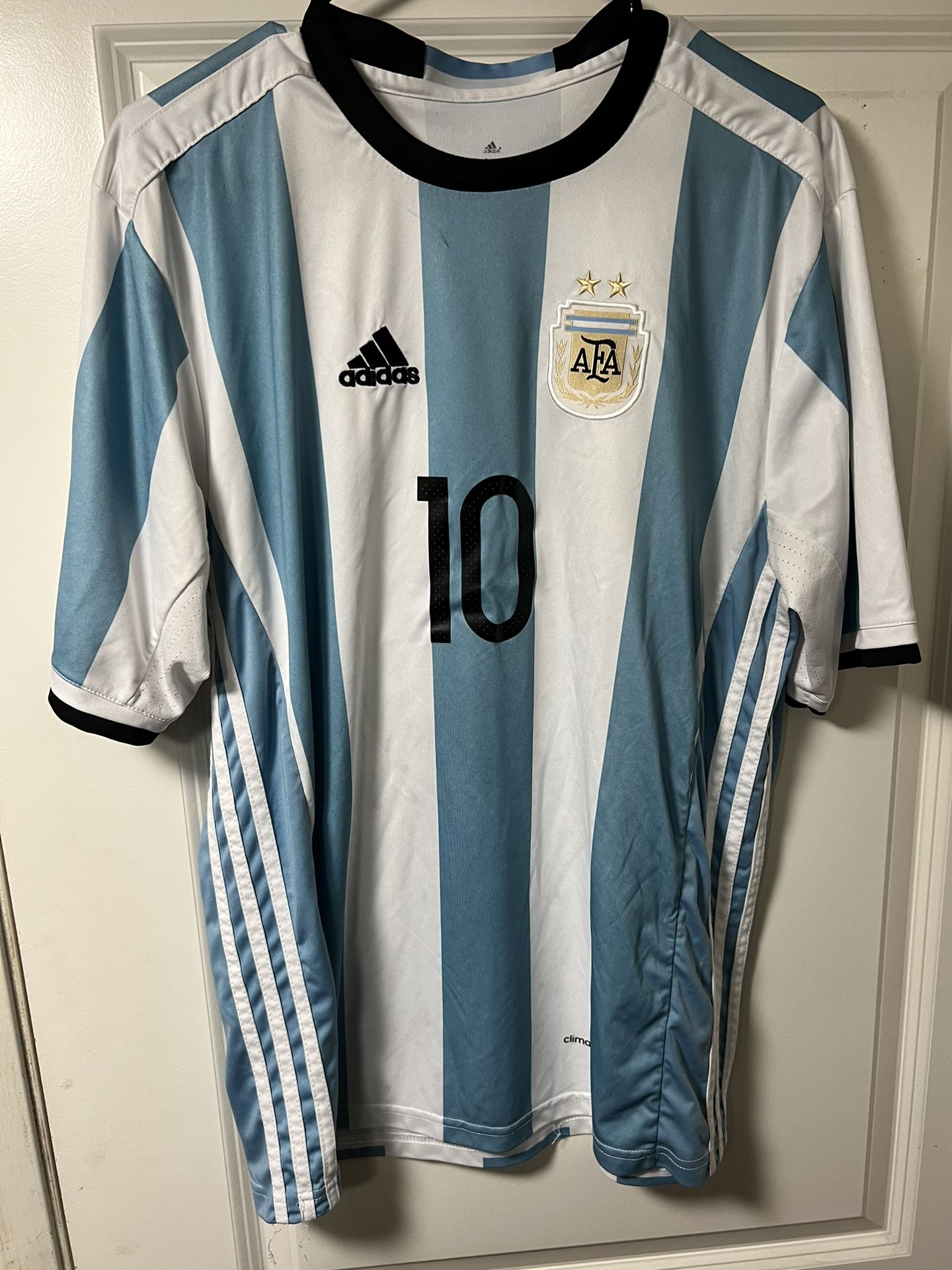 Adidas 2016 Argentina National Team Lionel Messi Jersey