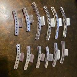 Vintage Aluminum Hair Clips 
