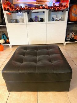 Leather Ottoman