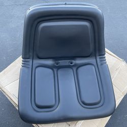 Lawn Mower & Skid Steer Seat Replacement; Compatible with Cub Cadet, Gehl, Hustler, John Deere, Kubota, New Holland; Black Vinyl; 109000BK-M1