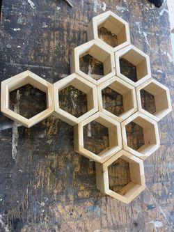 Honeycomb Wood Shelves (unfinished)