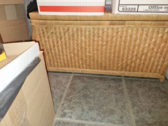Woven Wicker Rectangular Storage Box