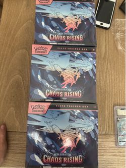 Chaos rising etb pokemon card box