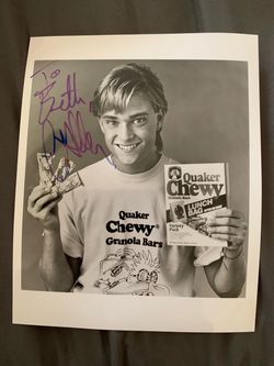 CHAD ALLEN Signed Quaker Chewy Granola Bars Promo Photo