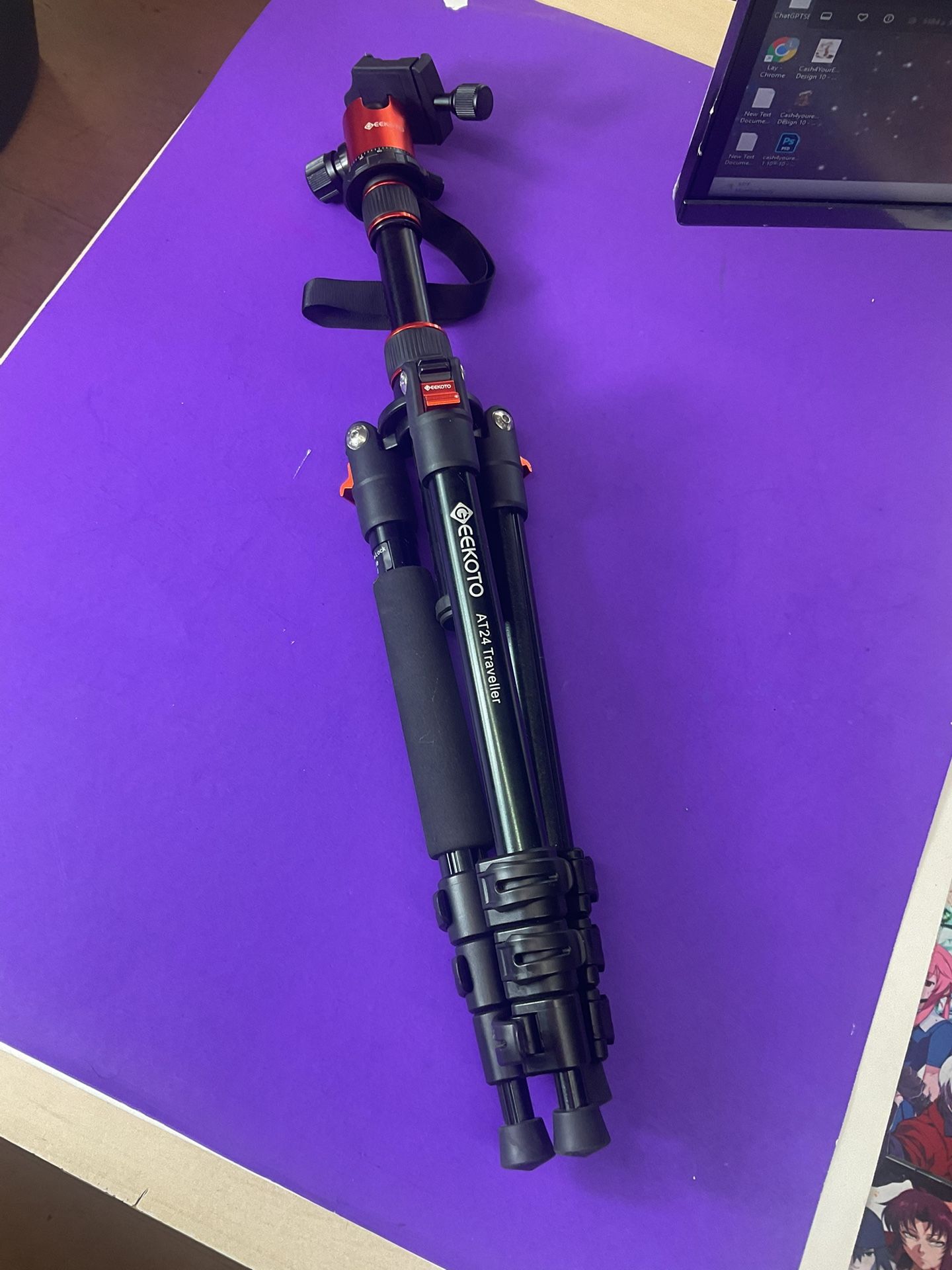 iGeekoto AT24 Pro 77” Aluminum Tripod with 36° Ball Head | Professional Photography Tripod