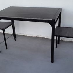 Dining Table With 2 Chairs 43w X 28d X 30h Inches 