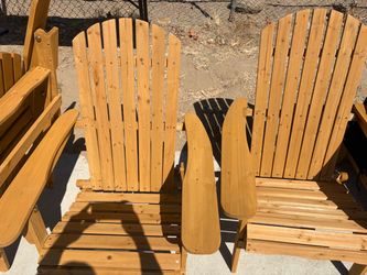 Wooden Adirondack Chairs Set