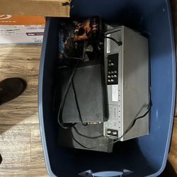 VHS Video Player And Tapes