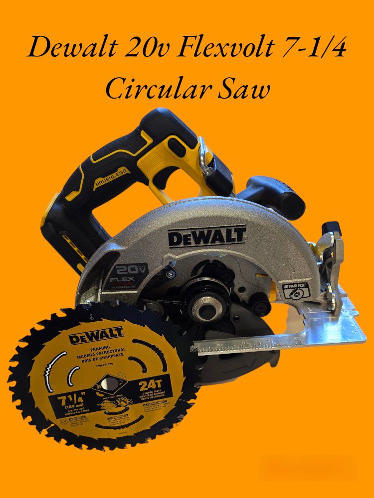 Dewalt 20v Flexvolt 7-1/4 Circular Saw (Tool-Only) 