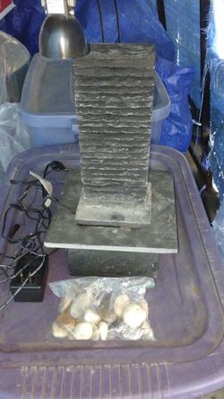 Light Up Fountain With Rocks.