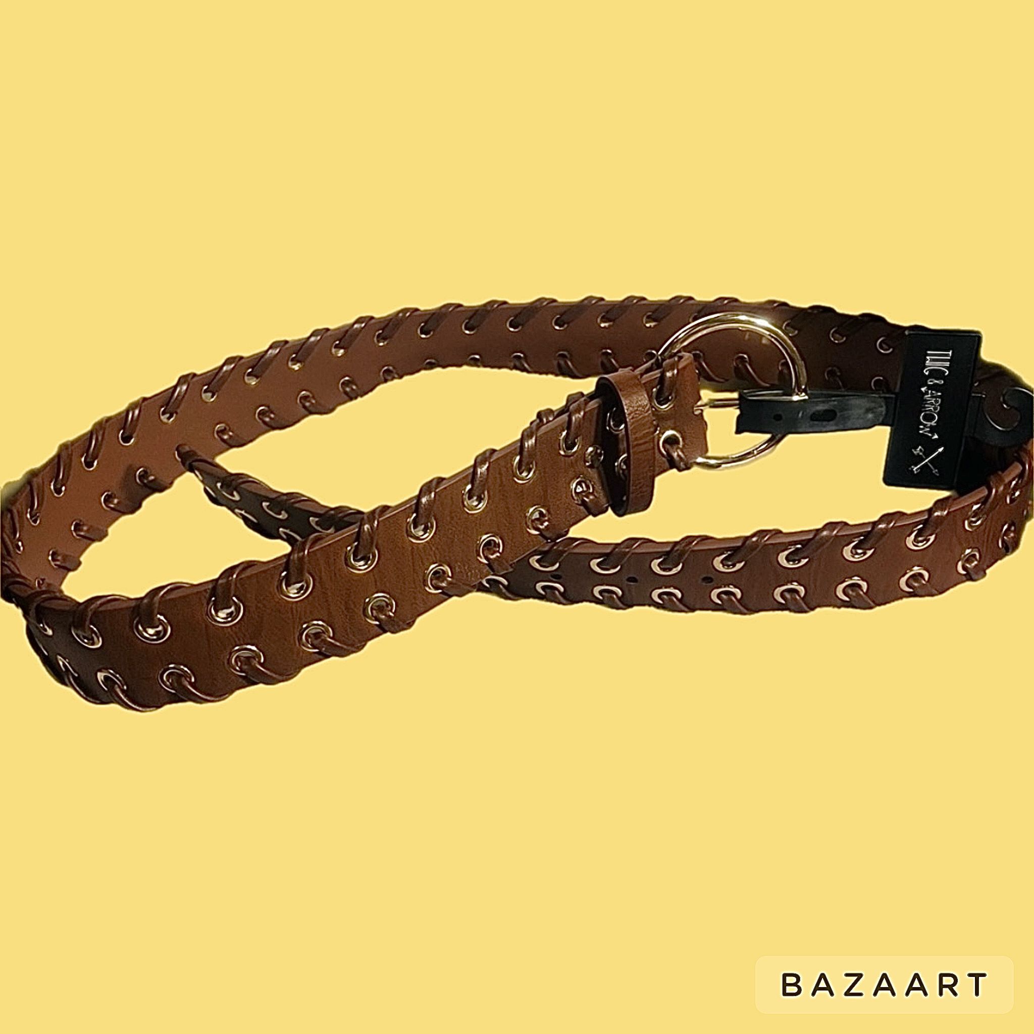 SZ XL Brown Leather Belt NWT TWIG AND ARROW
