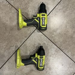 Two Ryobi Drills Out Of Box