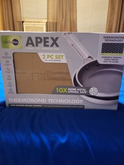 Green Pan Apex Hybrid 3-Ply Stainless Steel 2 Pc. Set 10in.  12in. Fry Pans